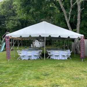 20'x80x7' White Frame Tent