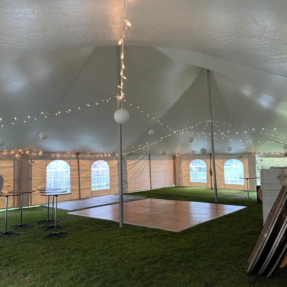 30'X105'x7' Classic White Pole Tent