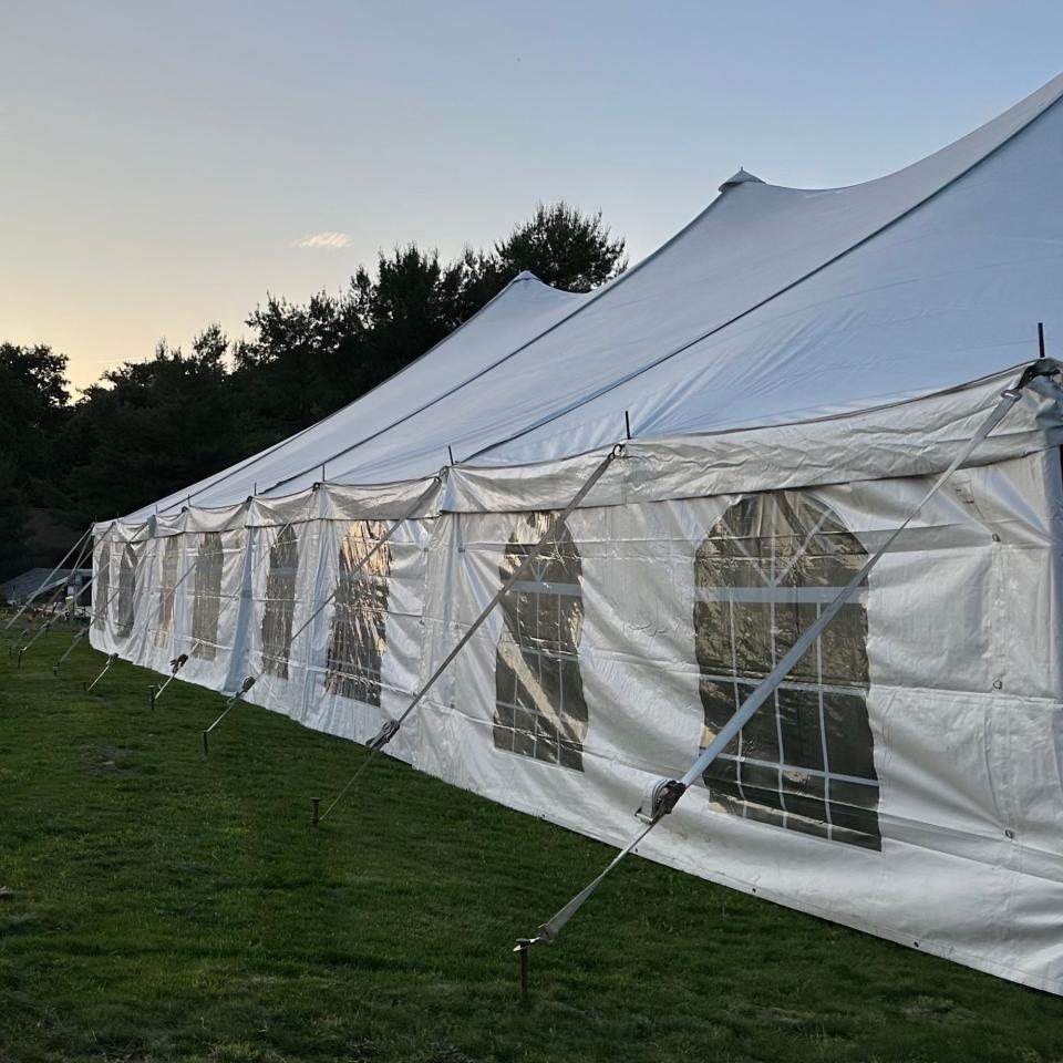 40'X100'X7' Classic White Pole Tent