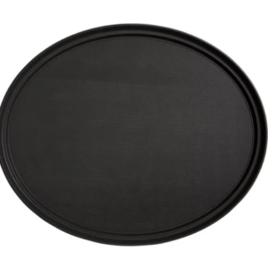30" x 25" Black Oval Serving Tray