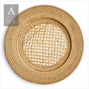 Rattan Honey Charger Plate