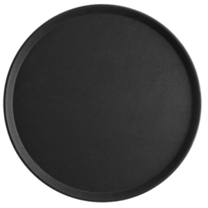 18" Black Round Serving Tray