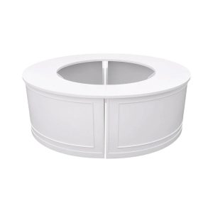 28' Round White Bar - 4 Piece Set