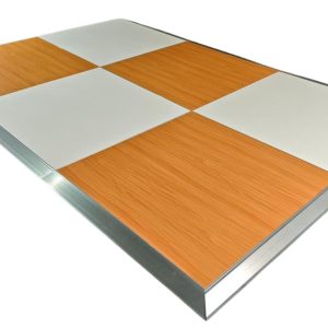 20'x24' Wood and White Checkered Dance Floor
