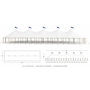 44'x123'x7' Sailcloth Tent mltpc
